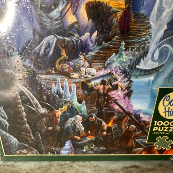 Cobble Hill 1000 Piece Jigsaw Puzzle "Dragonforge" Dragons Medieval Mystical - Picture 3 of 8